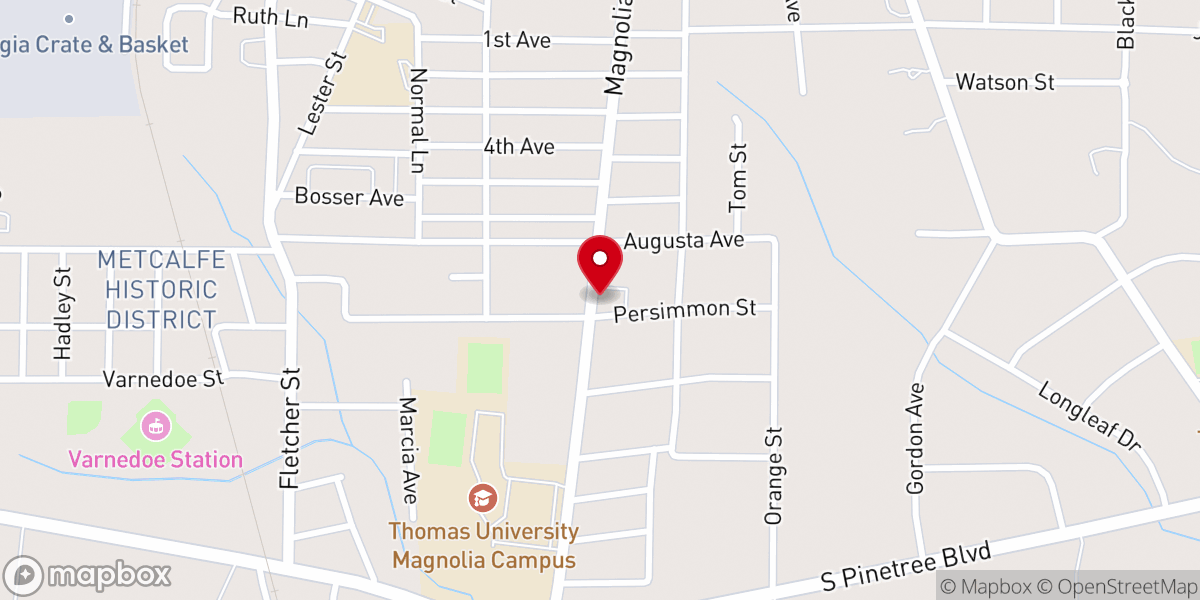 Map showing location of Providence Missionary Baptist