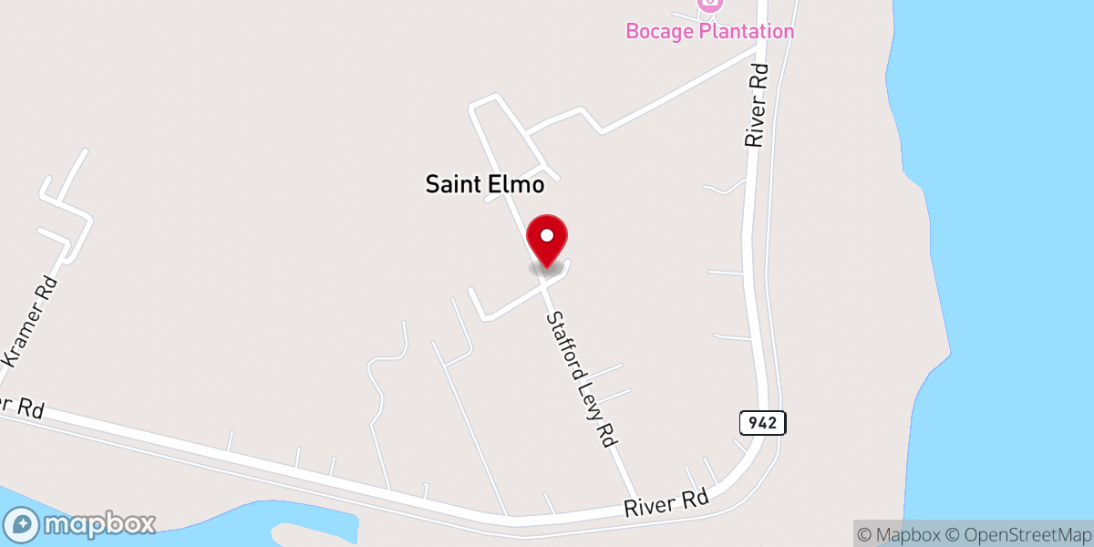 Map showing location of New St Peter's Baptist Church