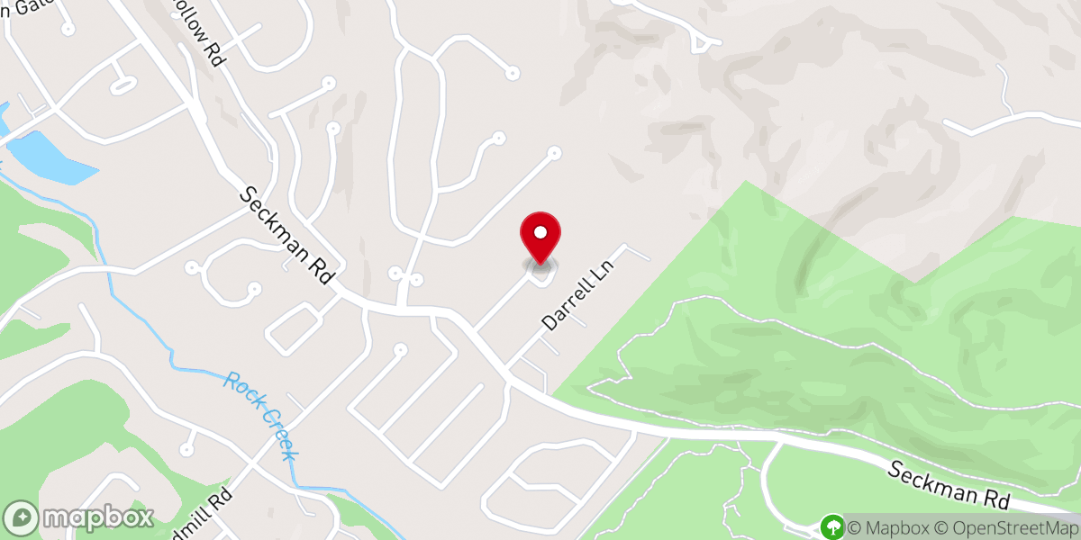 Map showing location of Valley View Baptist Church