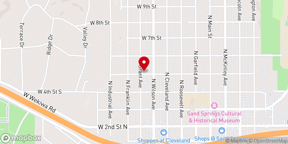 Map showing location of New Beginnings Assembly of God