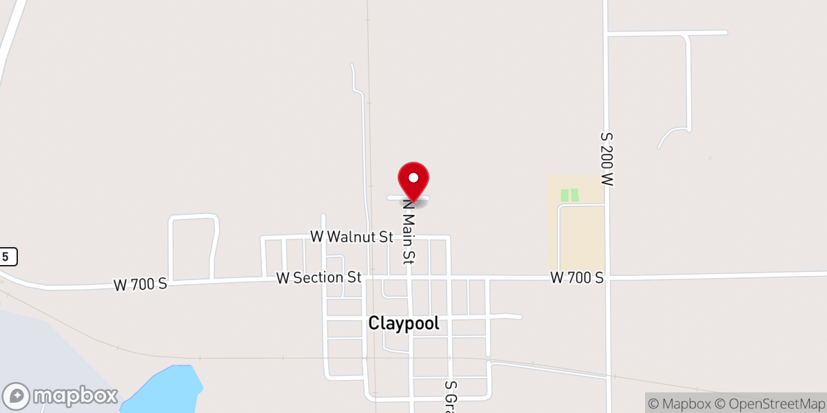 Map showing location of Full Gospel Tabernacle