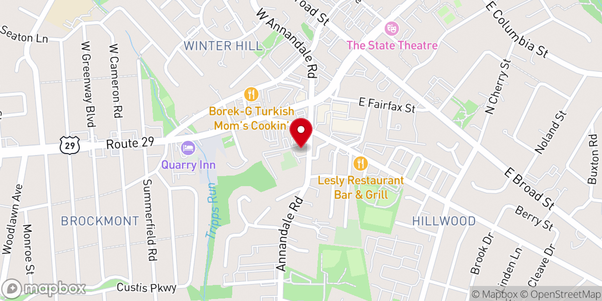 Map showing location of Galloway United Methodist Church