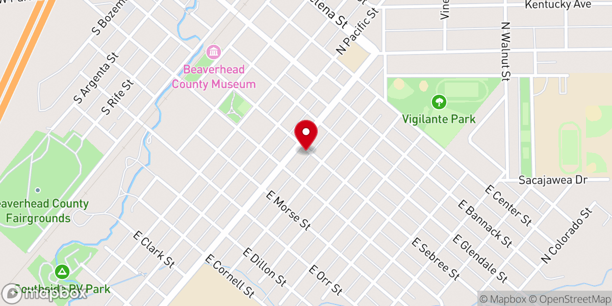 Map showing location of Bargain basement