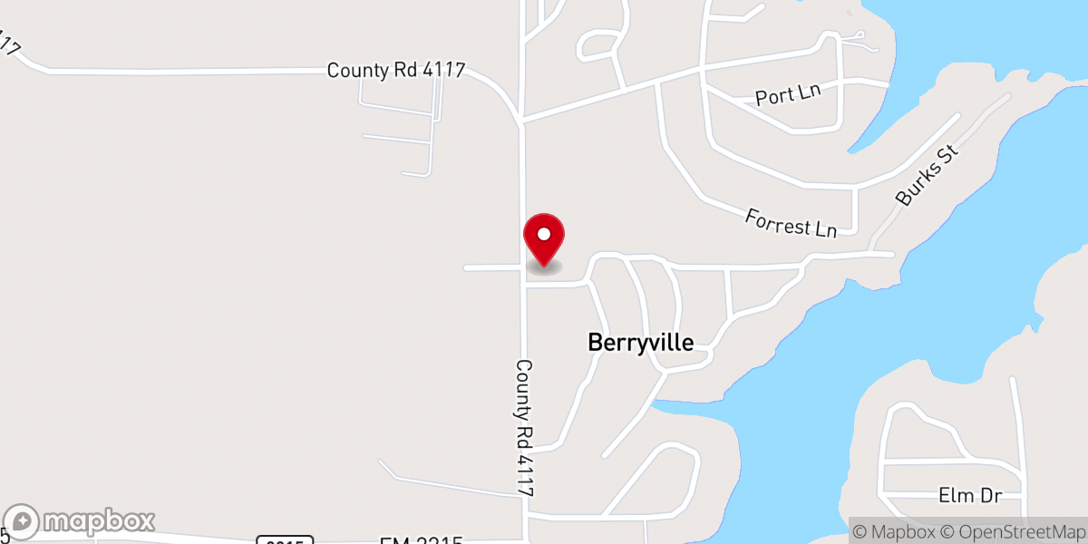 Map showing location of Faith Fellowship Church