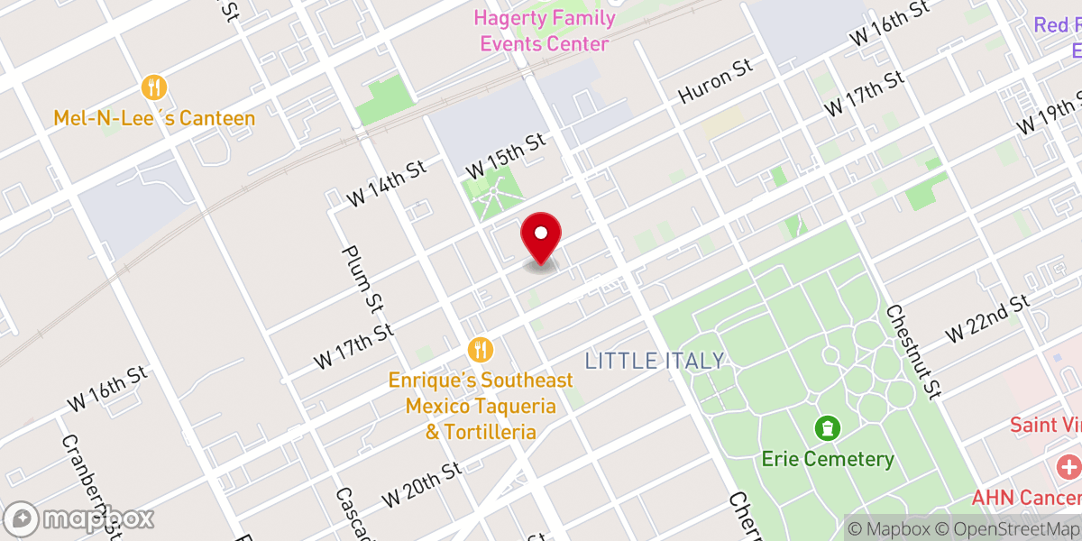 Map showing location of Holy Trinity Lutheran Church🪙