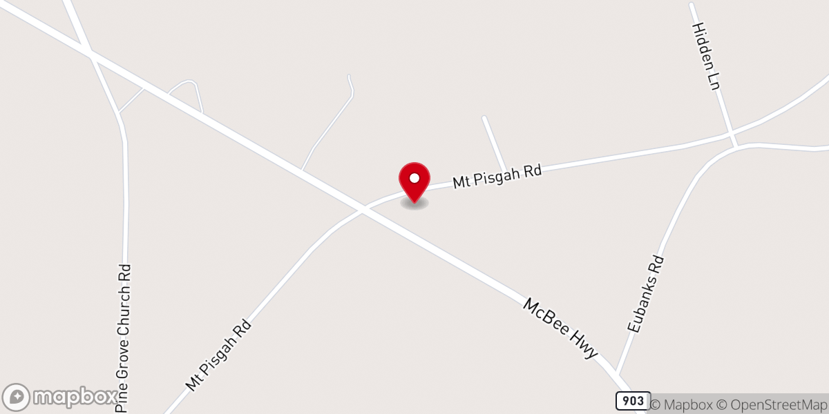 Map showing location of Sandy Grove United Methodists Church