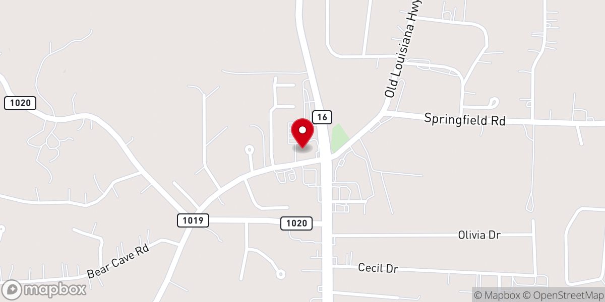 Map showing location of Livingston Parish Fire Protection District #4 Station 3