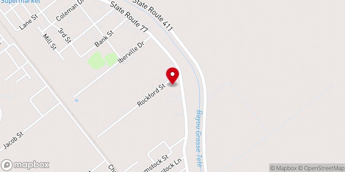 Map showing location of Full Gospel United Pentecostal Church Maringouin