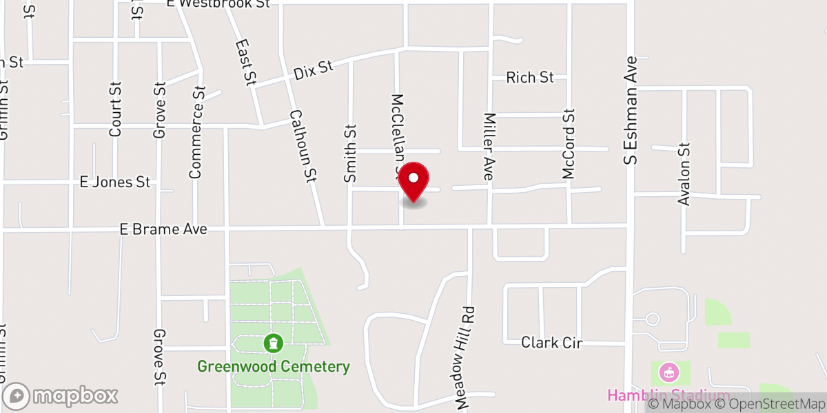 Map showing location of Third Mt Olive Baptist Church