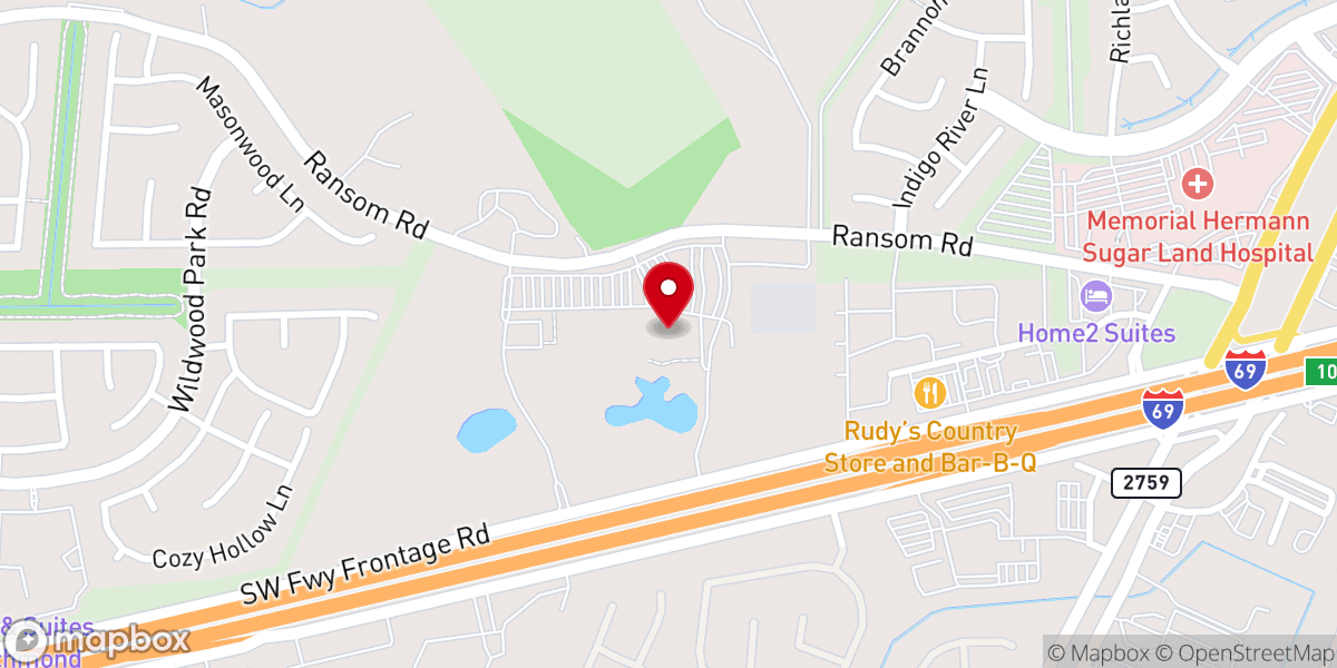 Map showing location of River Pointe Church