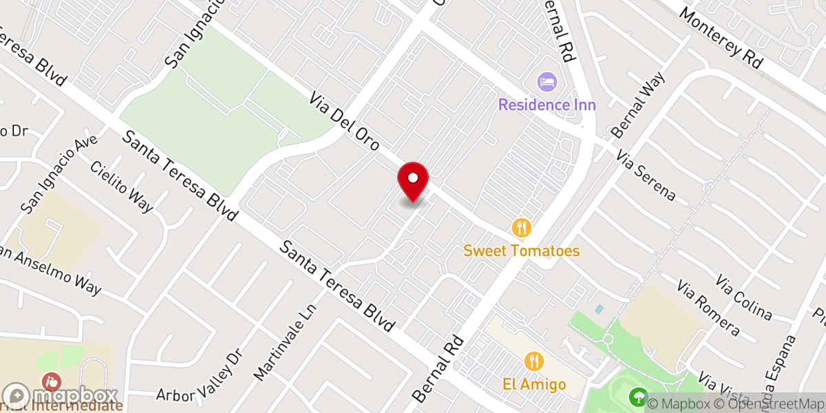 Map showing location of Primera Baptist Church