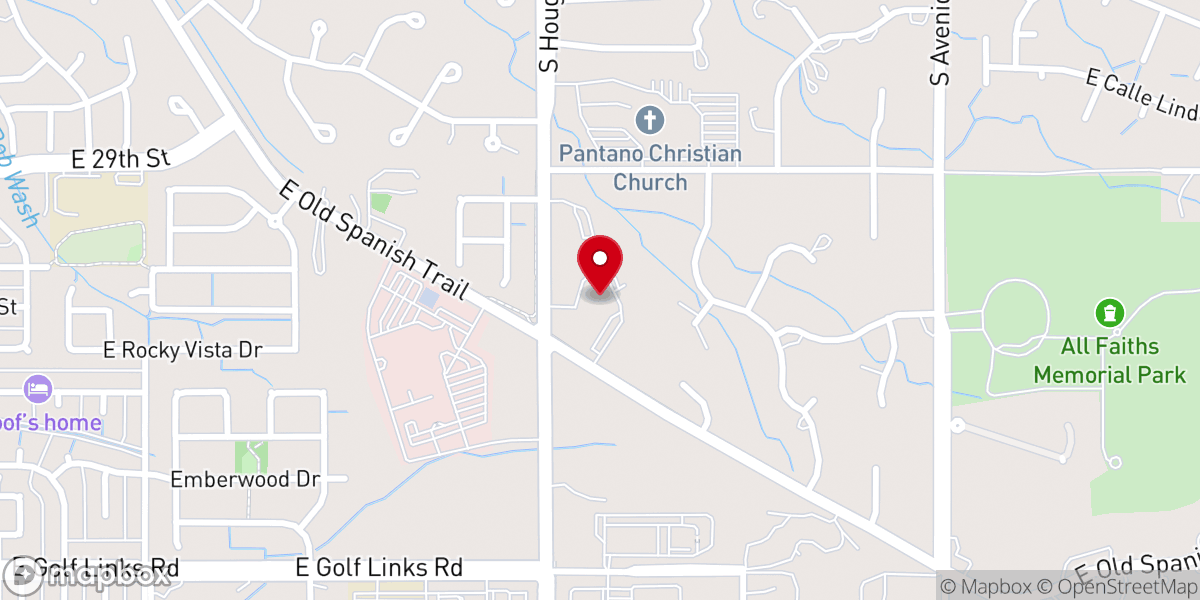 Map showing location of Sahuaro Baptist Church