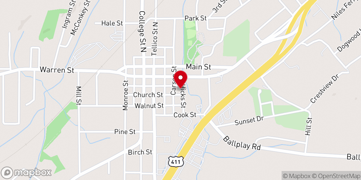 Map showing location of New Adventure Apartments