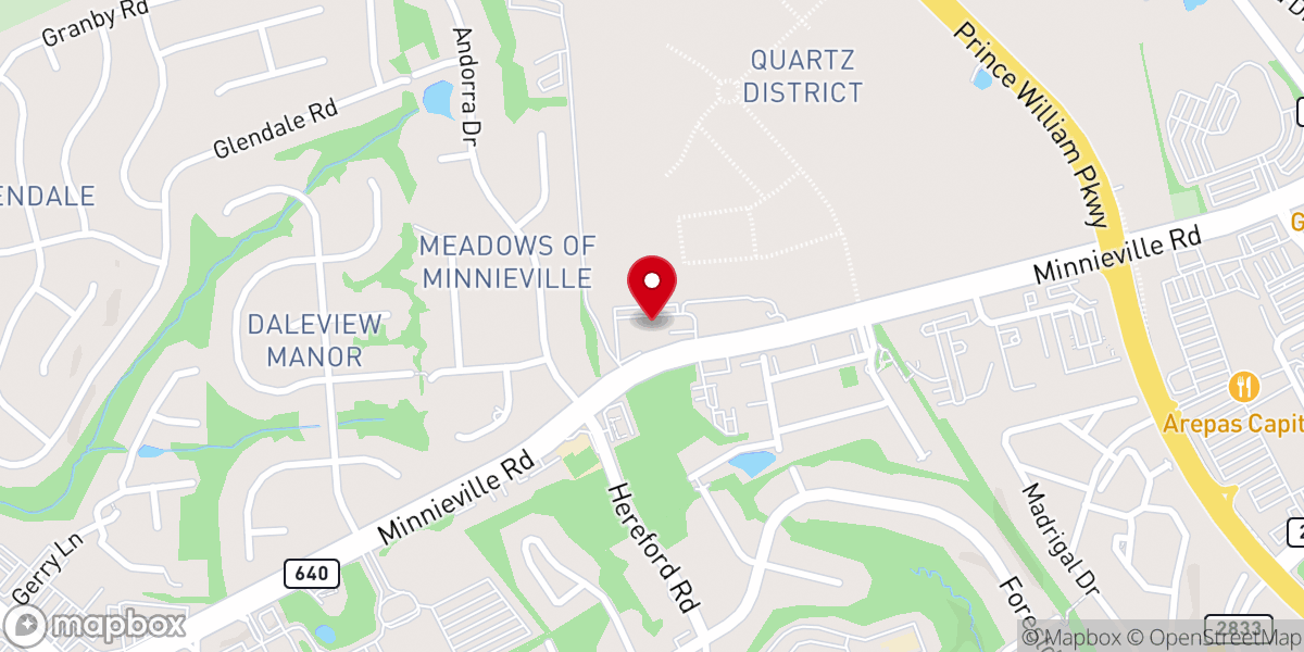Map showing location of Central Baptist Church, Woodbridge, VA