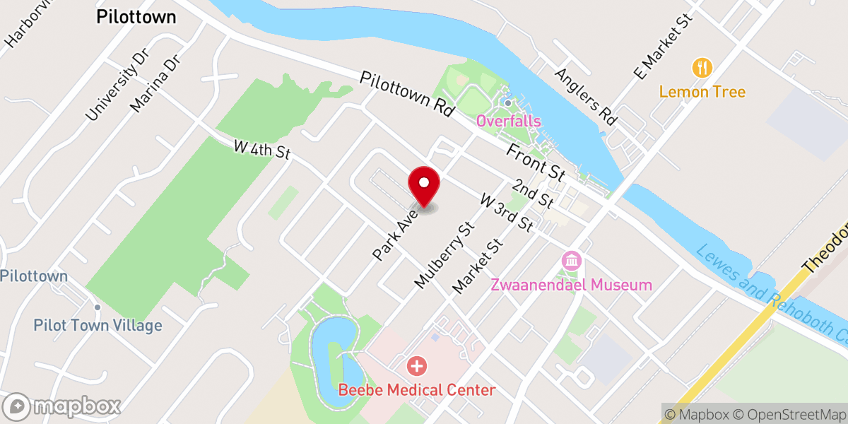 Map showing location of St. George AME Church