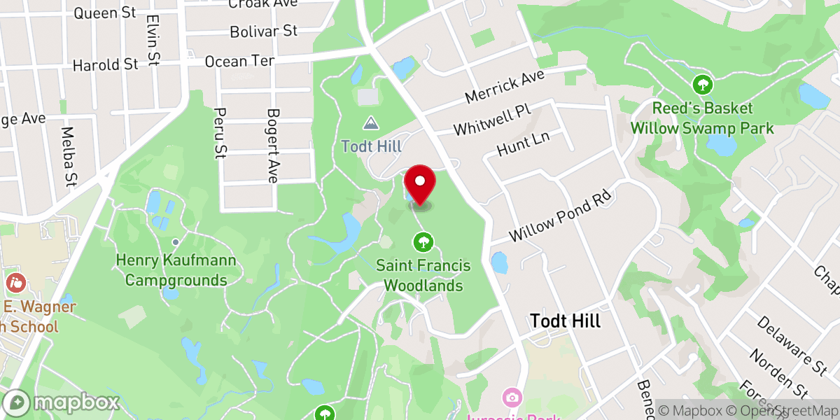 Map showing location of Saint Francis woodlands