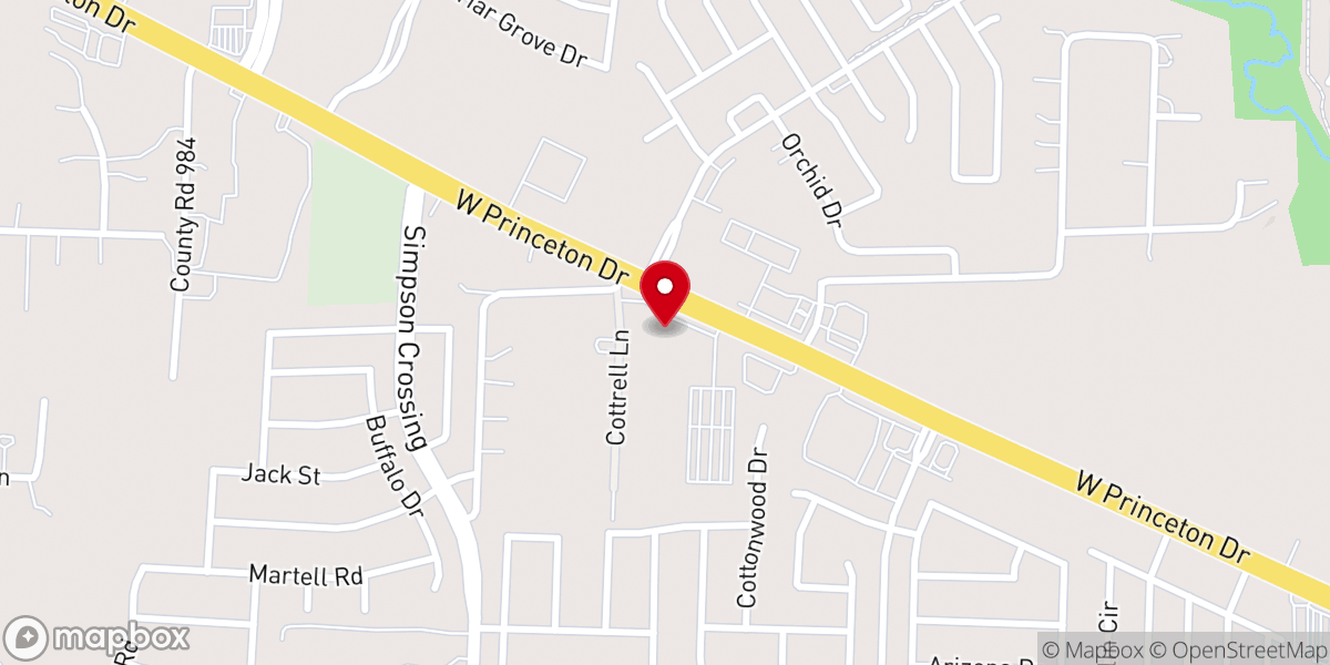 Map showing location of La Victoria Carniceria Princeton