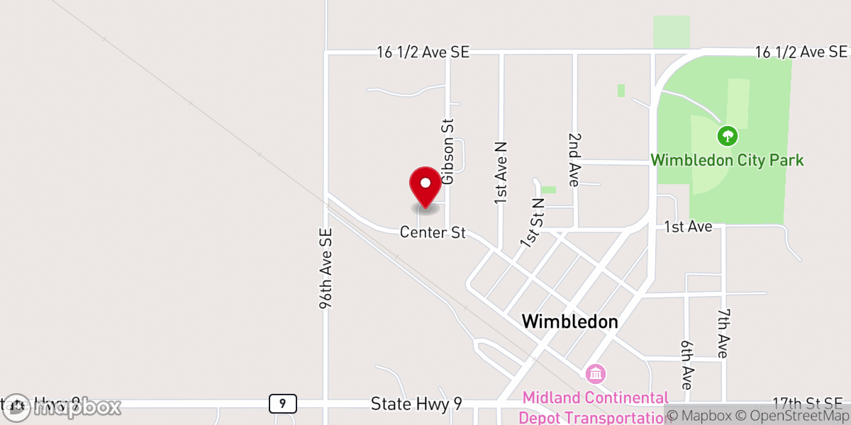 Map showing location of St John's United Methodist Church