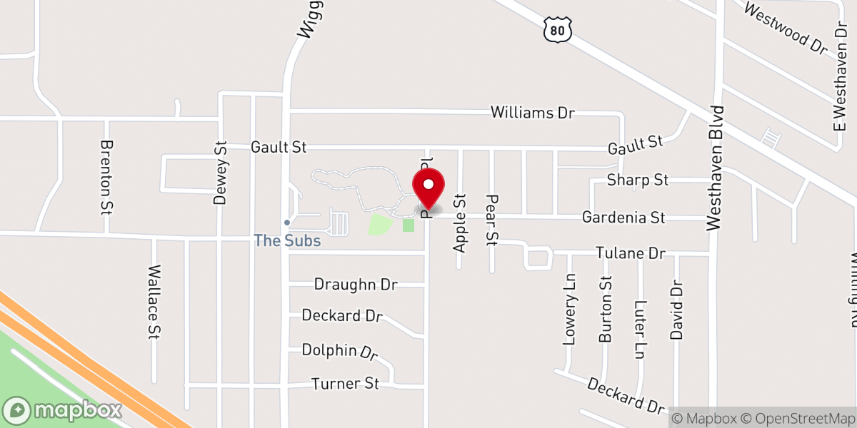 Map showing location of New Travelers Rest Baptist Church