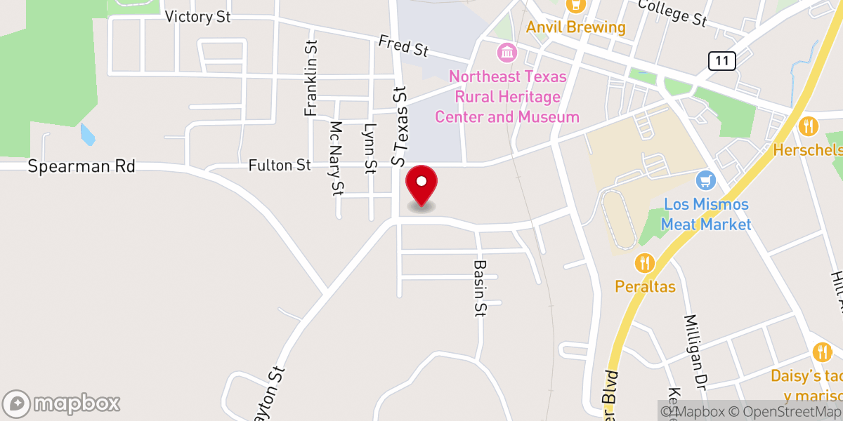 Map showing location of Metropolitian Baptist Church