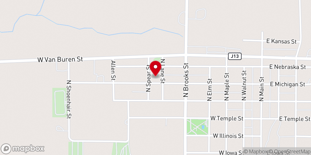 Map showing location of St Patrick's Catholic Church