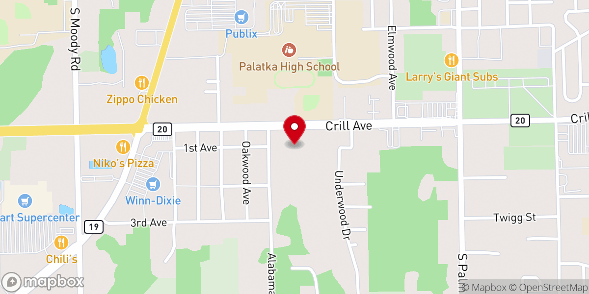 Map showing location of College Park Baptist Church