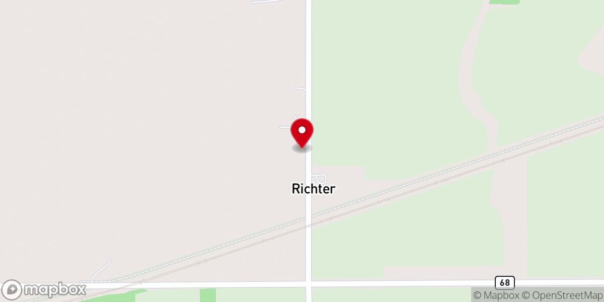 Map showing location of Richter United Methodist Church