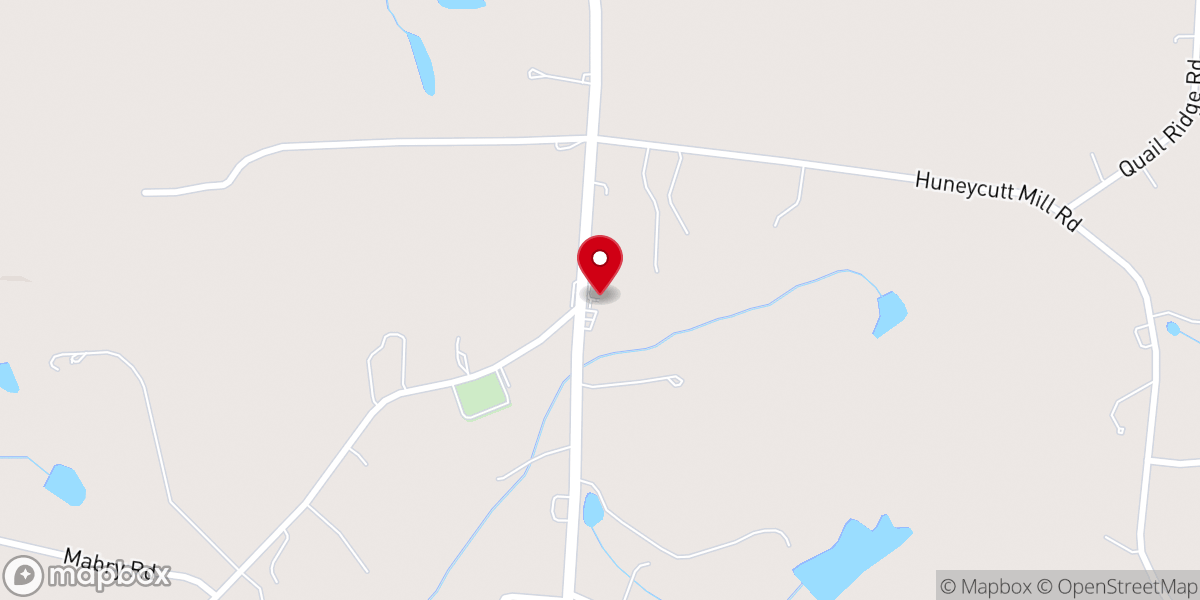 Map showing location of Union Grove Baptist Church