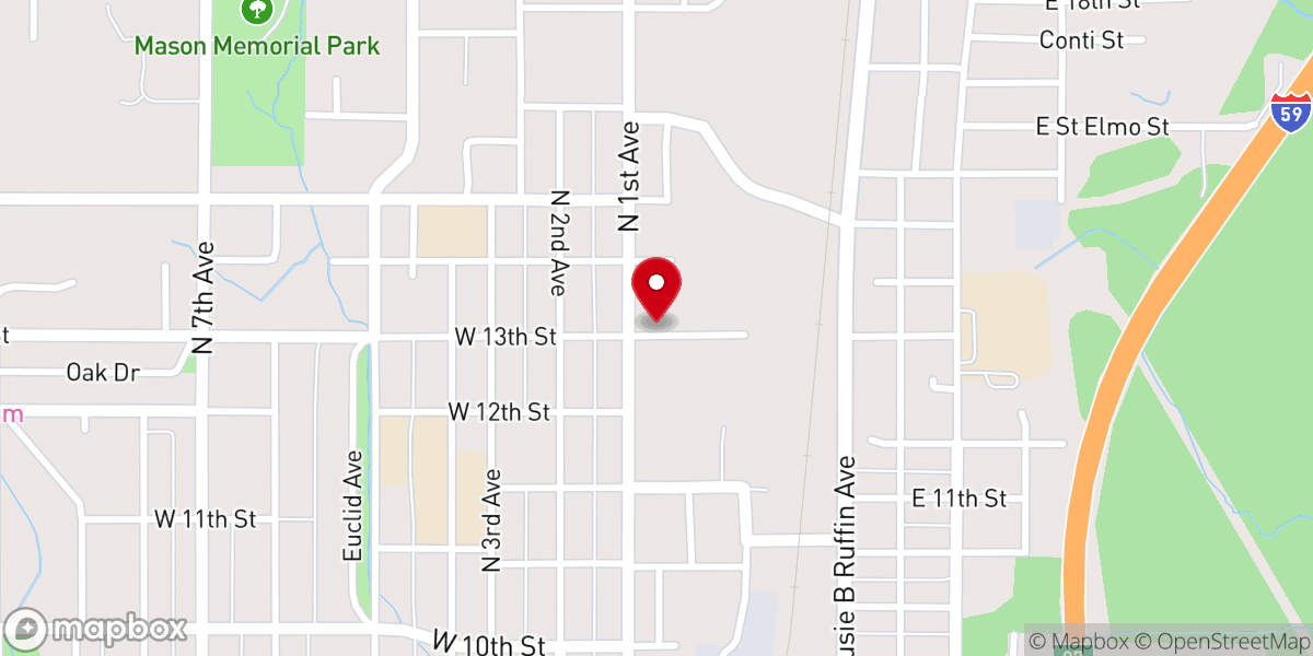 Map showing location of Faith Sanctuary of Praise Baptist