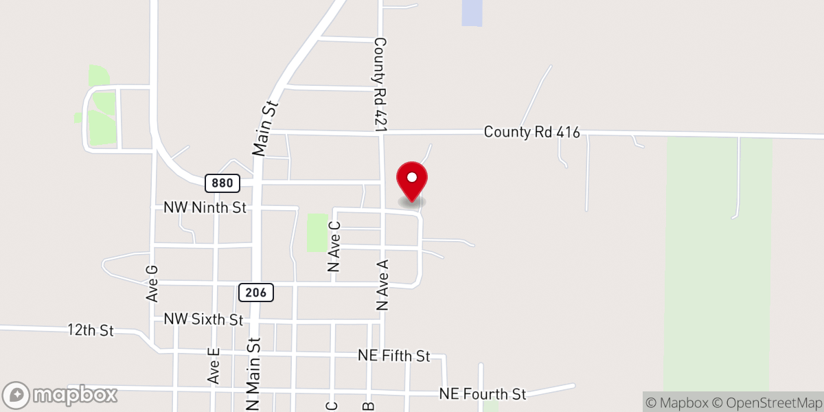 Map showing location of Cross Plains Food Pantry