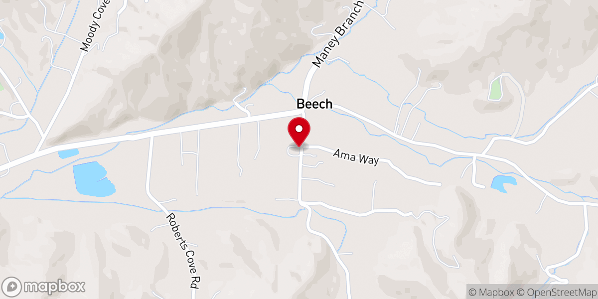 Map showing location of Beech Community Center