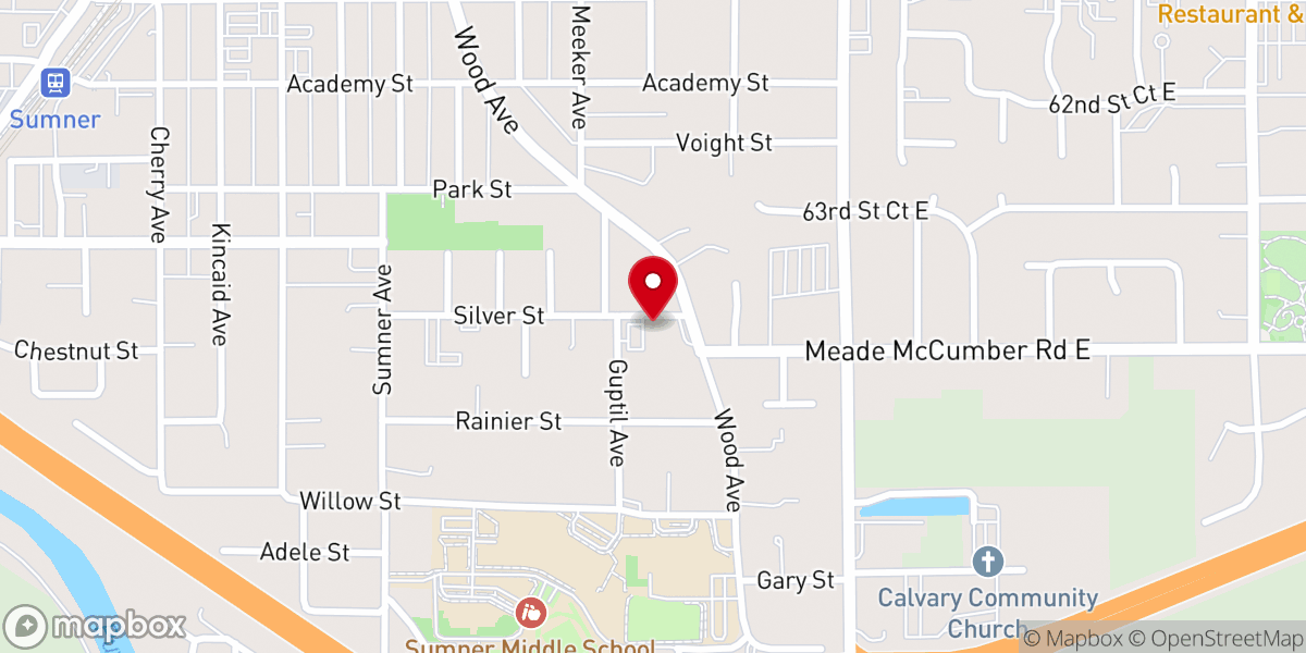 Map showing location of First Christian Church