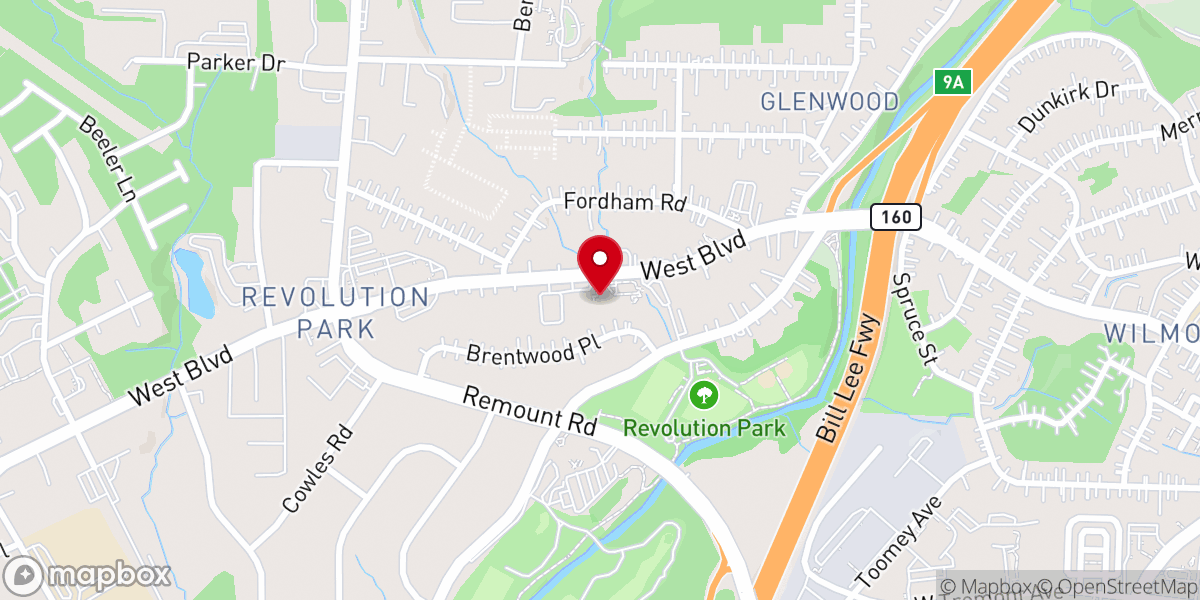 Map showing location of Greater Mt Sinai Baptist Church
