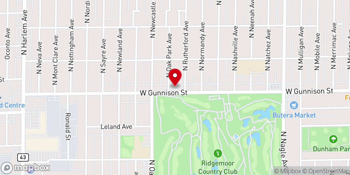 Map showing location of Bethany Baptist Church