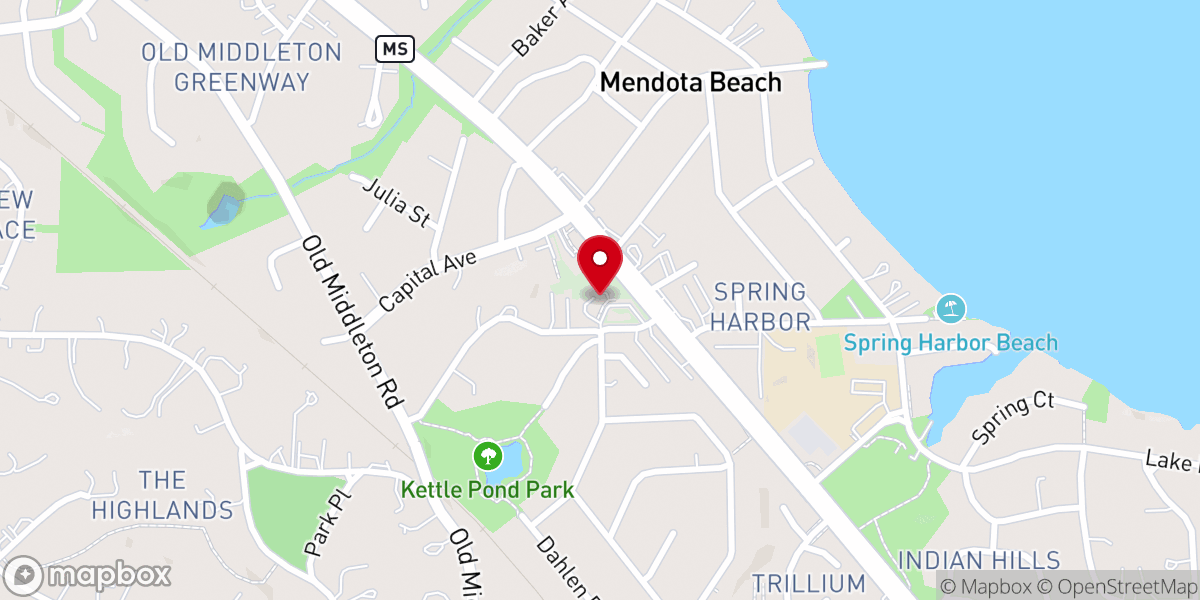 Map showing location of Madison Sah-lang Korean Church
