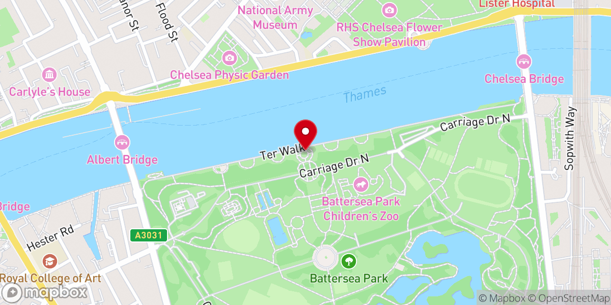 Map showing location of The London Peace Pagoda