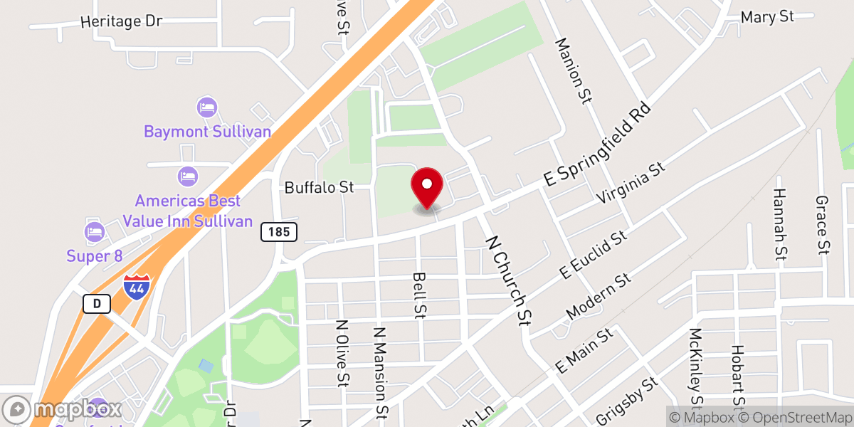 Map showing location of Saint Anthony's Catholic Church