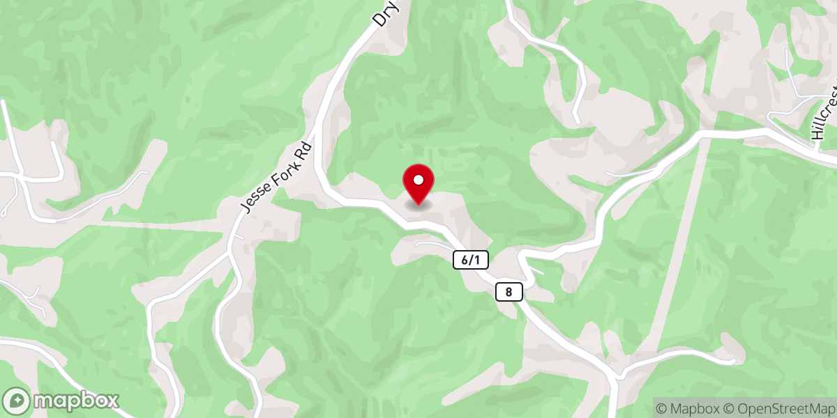 Map showing location of Mount Tabor Church of God