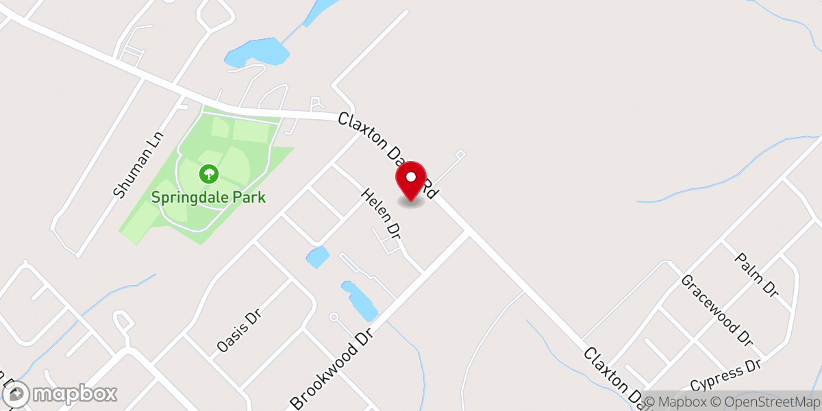 Map showing location of First Free Will Baptist Church