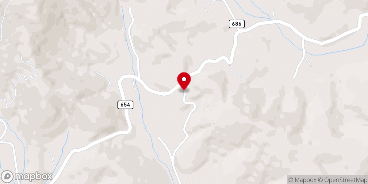 Map showing location of Chestnut Hill Church