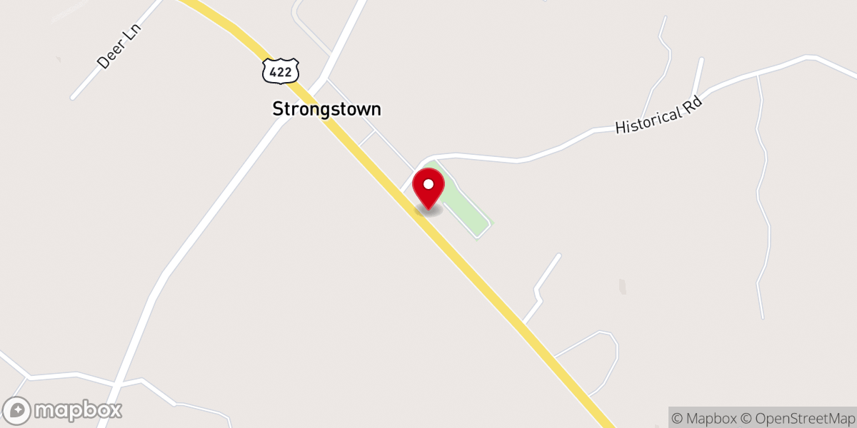 Map showing location of Strongstown Methodist Church