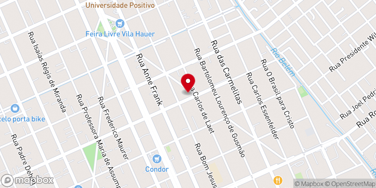 Map showing location of Iglesia Belén Pentecostal Libre del Paraguay Curitiba