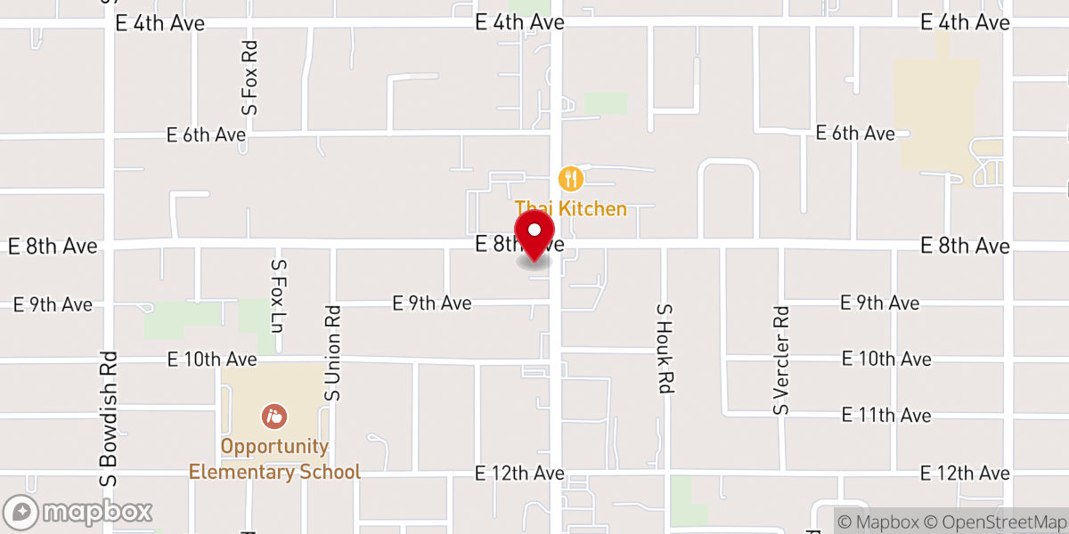 Map showing location of Washington Spokane Mission Office