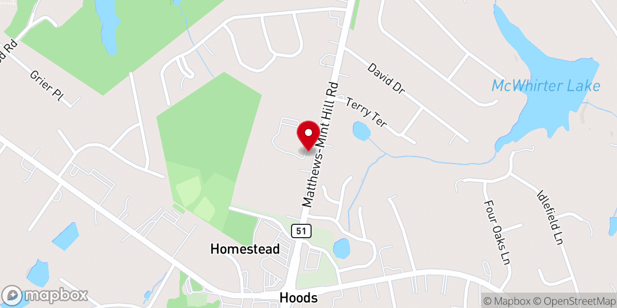 Map showing location of Greater Life Church