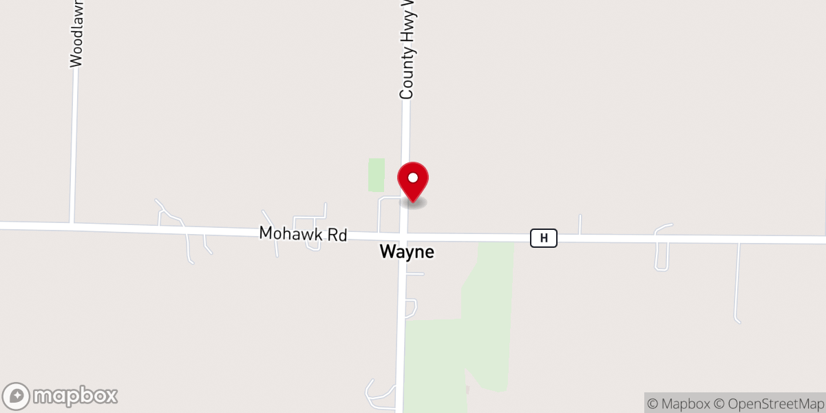 Map showing location of Salem Church