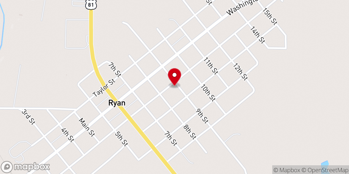 Map showing location of Methodist Church Parsonage