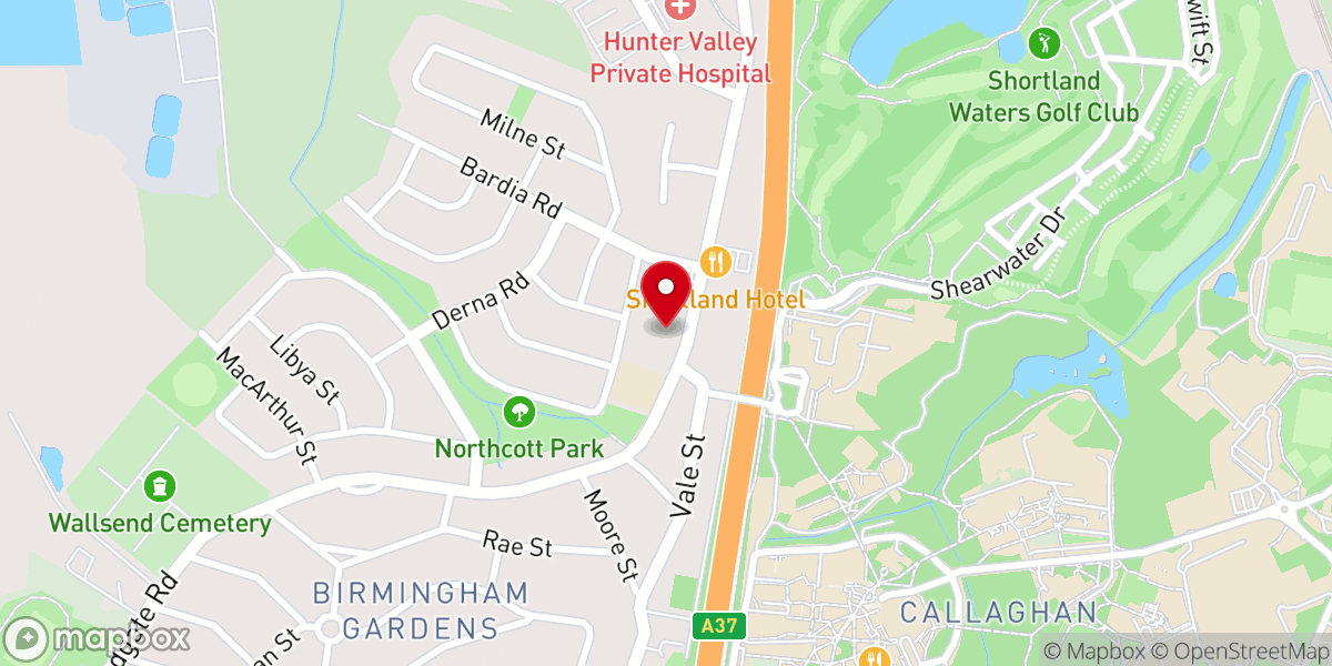 Map showing location of St Mary’s Syro Malabar Catholic Community, Newcastle