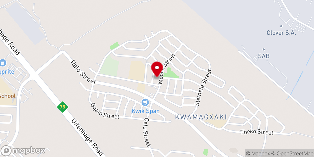 Map showing location of St. Matthew’s Anglican Church, Kwa-Magxaki, Gqeberha