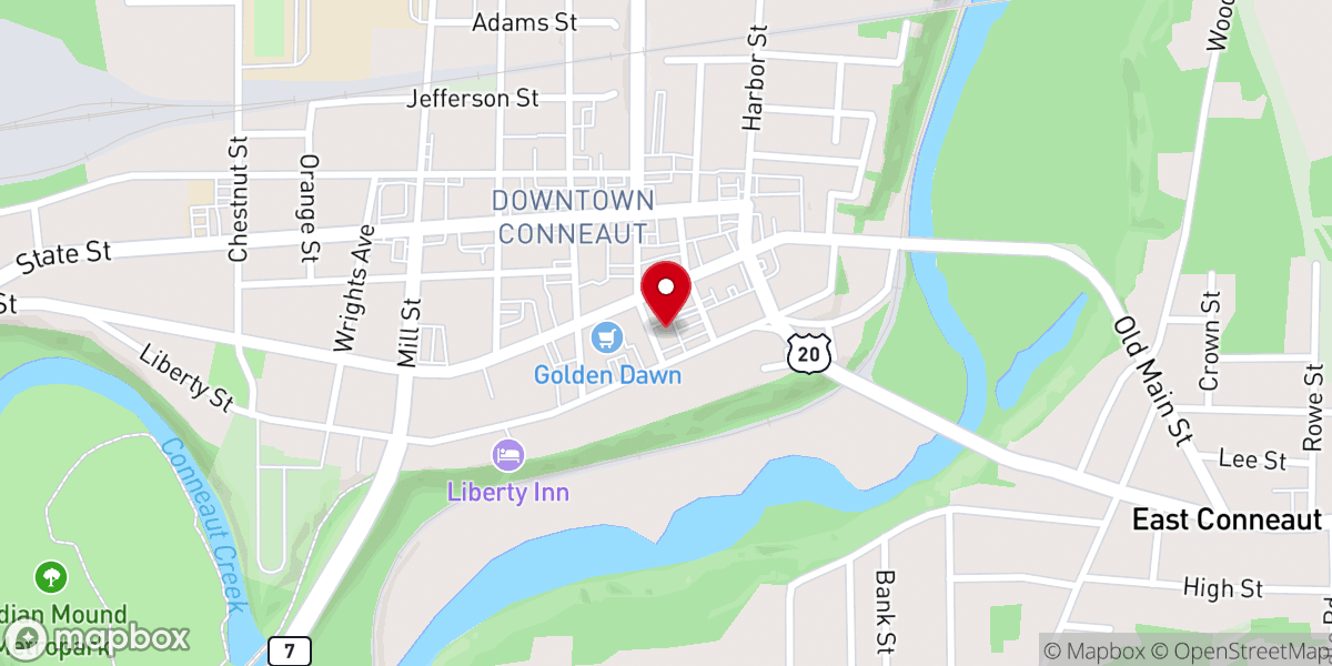 Map showing location of Rock Christian Fellowship