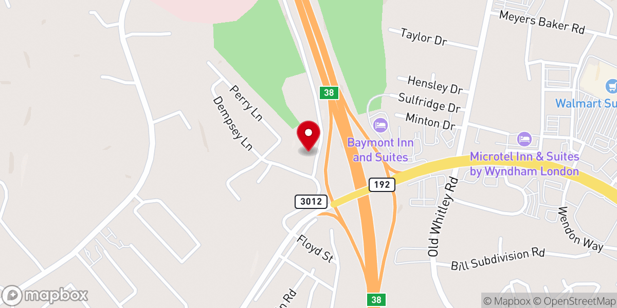 Map showing location of Calvary Worship Center